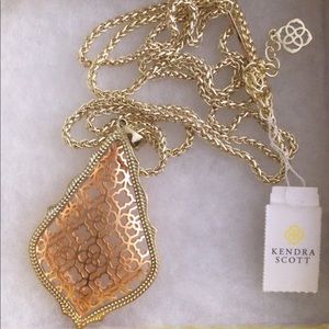 NWOT Kendra Scott Aiden Necklace- gold + rose gold